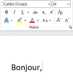 Format romain de la police