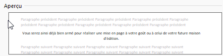 Alignement centré du paragraphe