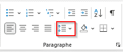 Interligne et espacement de paragraphe